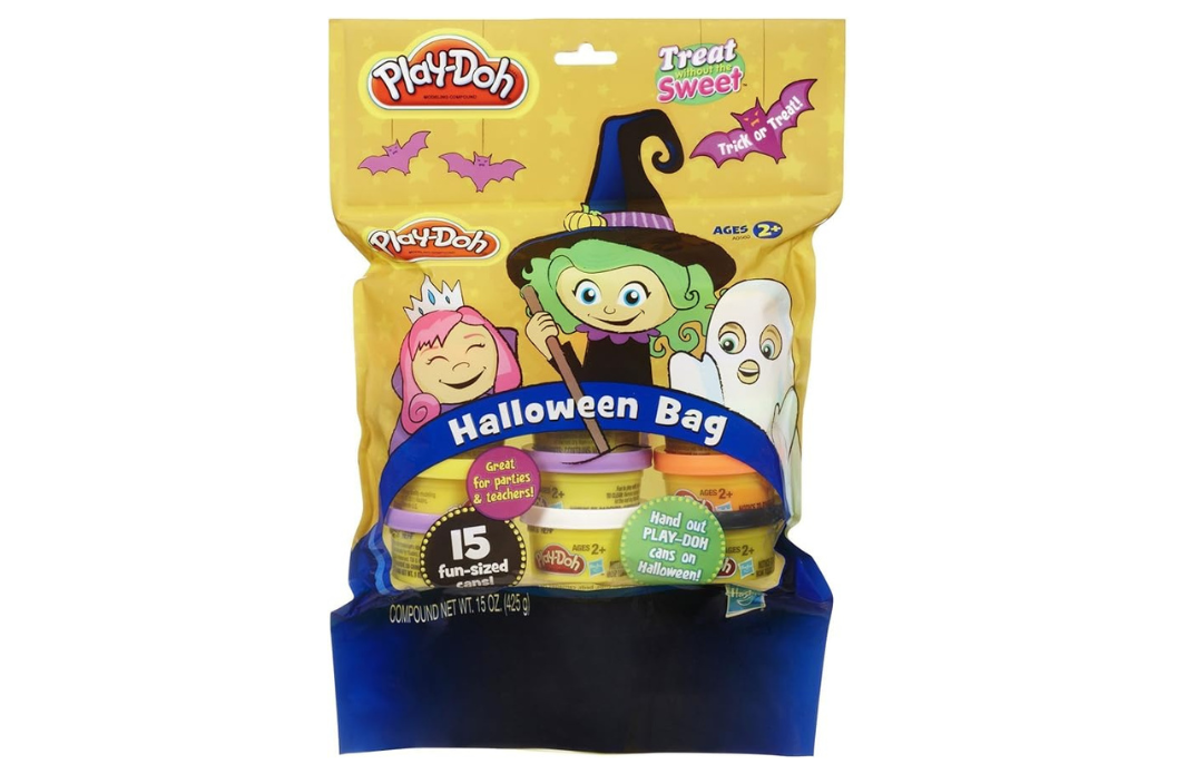 Bag of individually sized Halloween Play-Doh containers